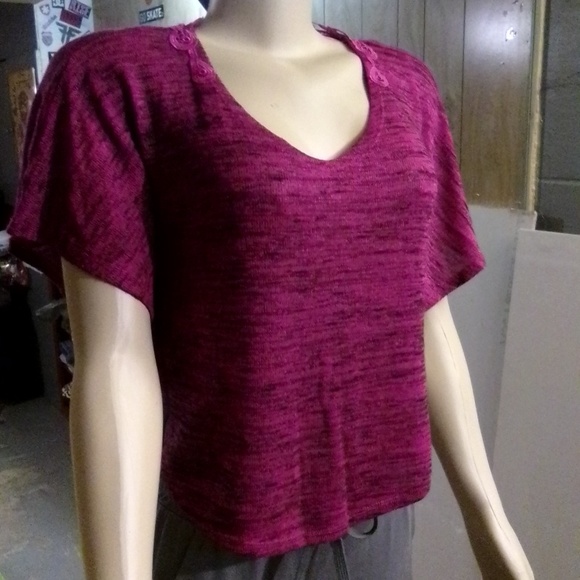 l.e.i. Cropped Poncho Sweater w/Lace Back Sz L (10/12) Girl Adult XS - Picture 7 of 12